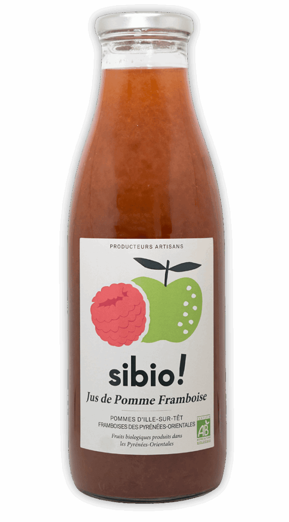 Jus de pomme et framboise