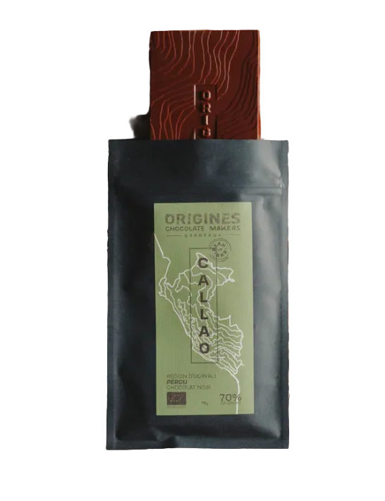 Tablette de chocolat noir origine Pérou