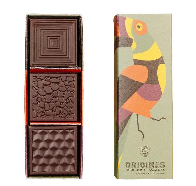 Réglette mendiants 3 chocolats