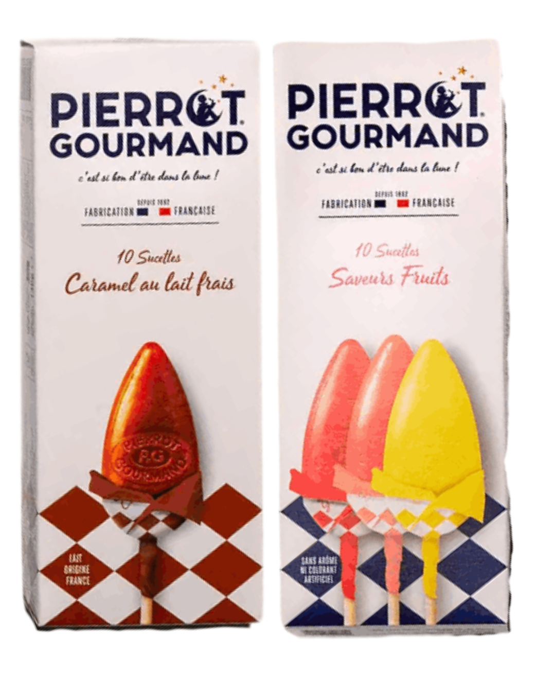 Boîte de 10 sucettes Pierrot Gourmand