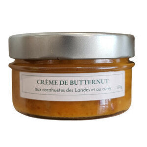 Crème de butternut, cacahuètes et curry