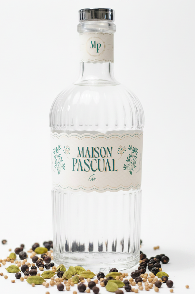 Gin Pascual (framboise, pistache et cardamome)