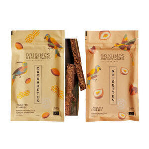Tablettes de chocolat au lait fourrées au praliné