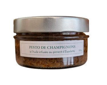 Pesto de champignons infusés à l'huile au piment d'Espelette