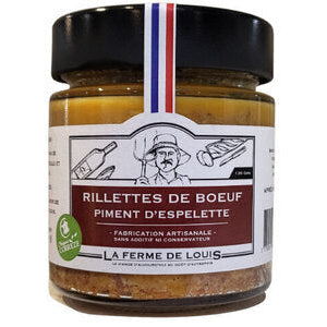 Rillettes de boeuf piment d'Espelette